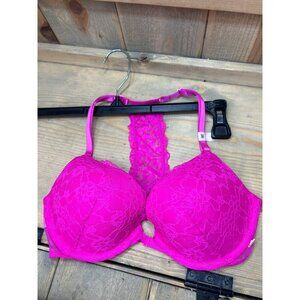 Victorias Secret Pink Lace Push-Up Bra 32D Womens Intimates New